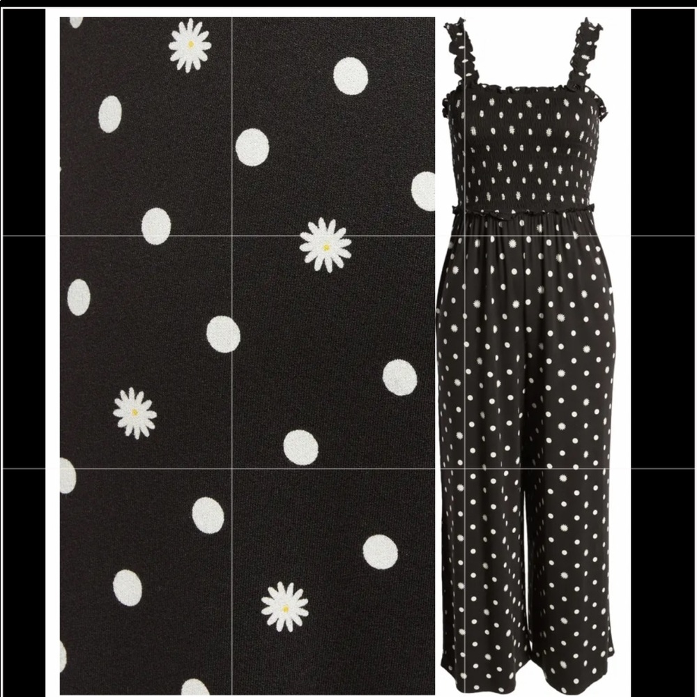 BP. Nordstrom Smocked Crop Jumpsuit LIKE NEW